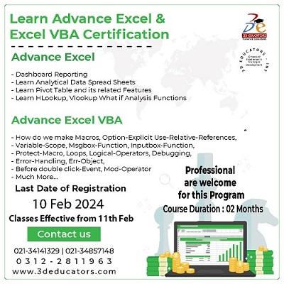 Elevate your Excel skills with our Advanced Excel and Excel VBA Training